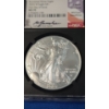 Image 2 : 2023-W NGC MS70 Burnished First Day Of Issue 1 oz .999 Fine Silver American Eagle - Signed