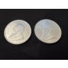 Image 1 : 2 - 2023 South African Krugerrand .999 Fine Silver Troy Ounce Coin - MINT CONDITION