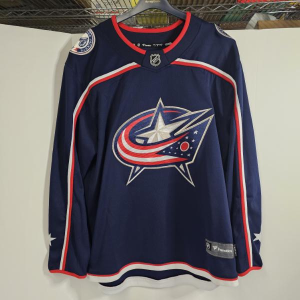 Fanatics Breakaway NHL Columbus Blue Jackets Gehris 8 Navy Home Hockey Jersey - Size Large
