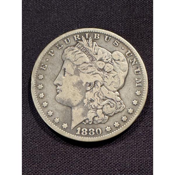 1880-S United States Morgan Silver Dollar - Lower Mintage - Excellent Coin