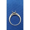 Image 4 : Women's Platinum 10% Iridium Opening Setting Ring - Size 6- Weight: 4.2g