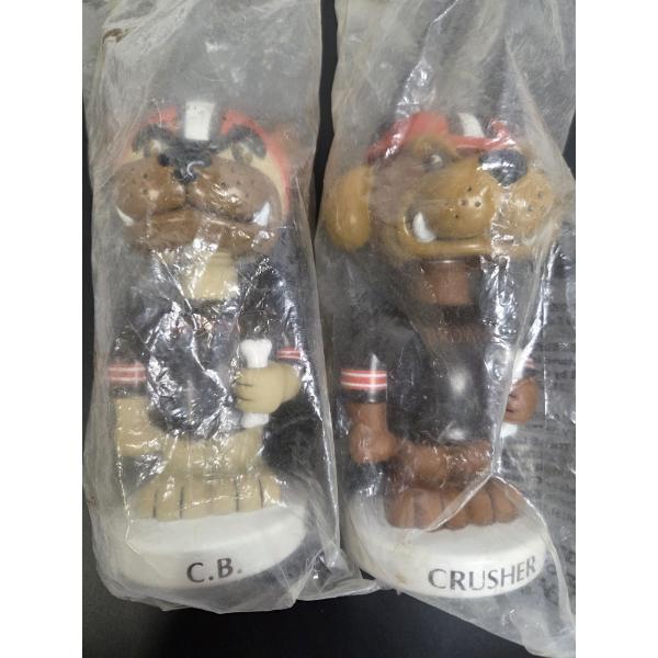 Custom Edge C.B. & Crusher Cleveland Browns Bobbleheads In Sealed Plastic