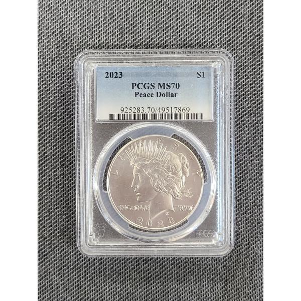 PCGS MS70 United States 2023 Silver Peace Dollar 