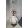Image 2 : Vintage White Iridescent Glass Bubble Table Lamp - See Description 
