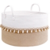 Image 1 : New With Tags Large 21.7" x 13.8" Multi-Use Cotton Rope Storage Basket 
