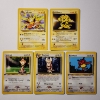 Image 1 : Five Assorted VIntage Pokemon Trading Cards Ft. Three Neo Genesis Set 1ST EDITION & Two Rares!