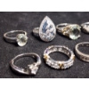 Image 4 : Beautiful Sterling Silver Rings In Various Styles & Stones - Weighing Total of 29.9 Grams