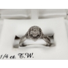 Image 6 : 925 Sterling Silver Ring Ft. 1/4 CT Diamond Weighing 2.9 Grams - Size 7 - W/ Stainless Steel Ring