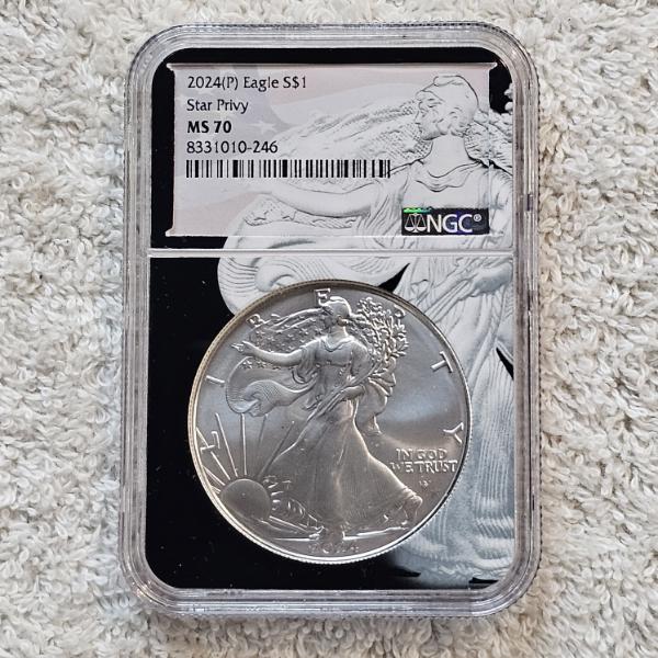 NGC MS69 Graded 2024(P) .999 Fine Silver 1oz. Eagle