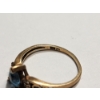 Image 3 : 10K Yellow Gold Ring with Beautiful Blue Heart Stone Size 6.5 TW: 1.3g