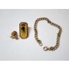 Image 1 : Gold-Filled Chain Bracelet, Ohio State Football Lapel Pin, Lamp on Knowledge Pin