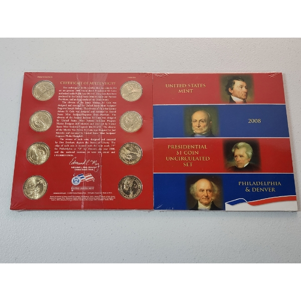 x2 2008 United States Presidential $1 Uncirculated 8-Coin Sets - SEALED! (16 Coins Total)