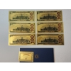 Image 7 : x5 Assorted Marvel Superheroes 999999 24K Gold Foil Banknotes Set w/ CoA