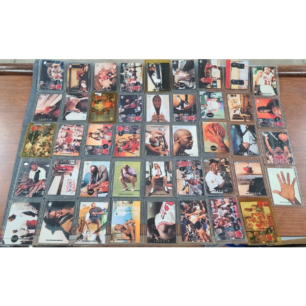 Large Lot of Over 40 Assorted Upper Deck 1994 Rare Air Michael Jordan Trading Cards
