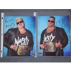 Image 1 : Autographed Pair of Pro Wrestling Tag Team Nasty Boys 8" X 10" Photographs Certified 
