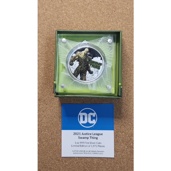 Limited Edition 2021 Niue $2 1 oz 999 Fine Silver DC Comics: Swamp Thing Coin - The New Zealand Mint