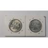 Image 2 : United States 1955 MS62 & 1955 MS61 Franklin 90% Silver Half Dollars - Face Value: $1.00