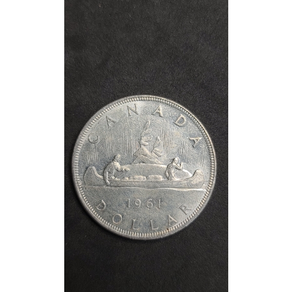 1961 Canadian 80% Silver "Voyageur" Dollar 