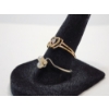Image 2 : Two 10K Gold Rings: Size 7 Yellow Gold Heart Ring, Sise 9.5 White Gold Pearl Ring TW: 1.9g