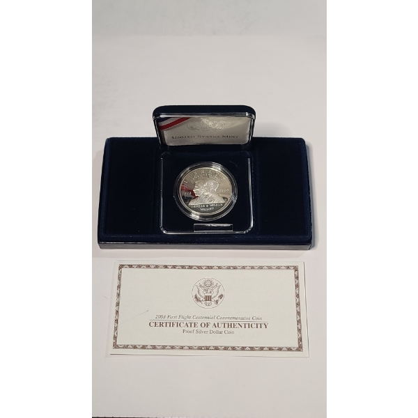 2003-P First Flight Centennial Commemorative 90% Silver Proof Coin 