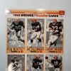 Image 8 : Three Uncut SIGNED Card Pages 1993 Cleveland Browns McDonald's GameDay Cards 