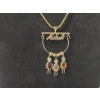 Image 3 : 14K Gold 18in Necklace with "Mother" and Three Children Pendant/Charms TW: 6.0g