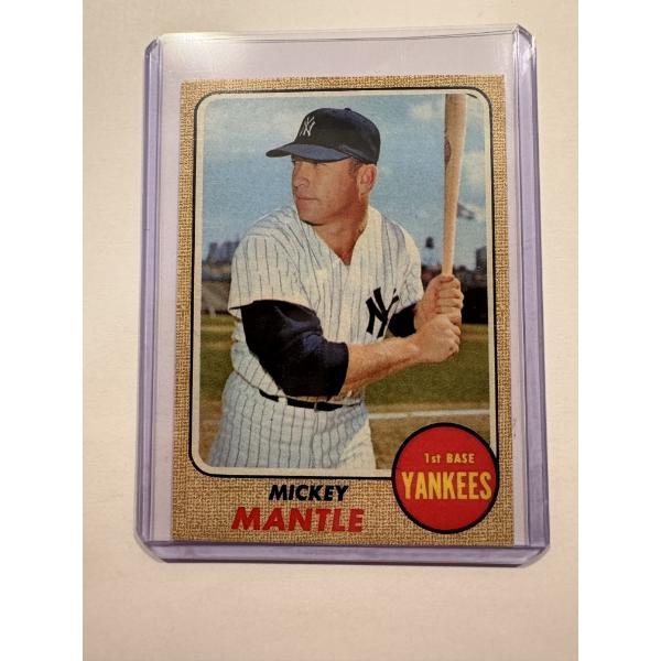 1968 New Yorks Yankees Mickey Mantle Throwback Classic Baseball Card - Mint Condotion