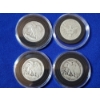 Image 4 : x4 90% Silver Half Dollars: Assorted Walking Liberty and 1904 Barber In Capsules FV: $2.00
