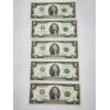 Image 1 : Lot of 5 Consecutive United States Series 2017 A $2 Bills SN: L13053190-L1305194