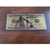 Image 1 : Michael Jordan Chicago Bulls Pure 24k .999 Gold Foil Note - In Mint Condition - Limited Edition