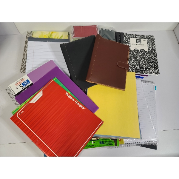 Large Lot of Assorted Office Supplies Including Brand New Note Books, Note Pads & More!