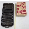Image 2 : Vintage 6''x12.5'' Corn Stick Cast Iron Pan And Vintage Popcorn Box
