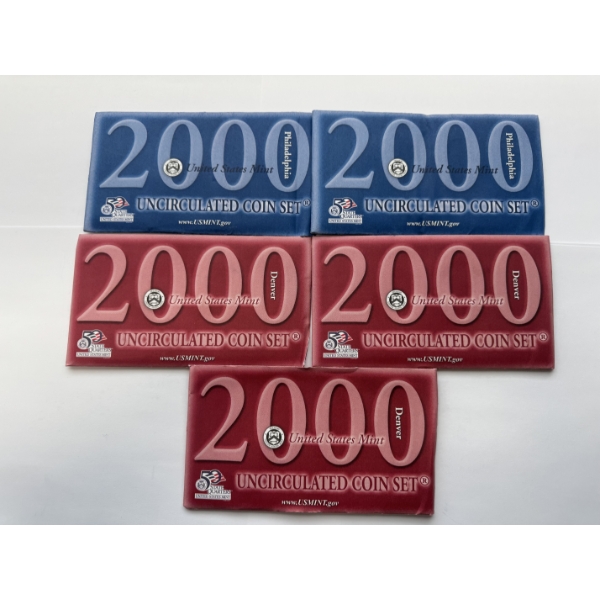2000 United States Mint Uncirculated Coin Set - Philadelphia and Denver 