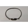 Image 2 : Sterling Silver Bangle Cuff Style Bracelet With Leopard Skin Jasper - Weight: 20.6g