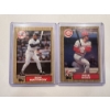 Image 1 : 1987 Topps Pete Rose & Don Mattingly Baseball Cards - Both High Grade Cards - Mint Condition