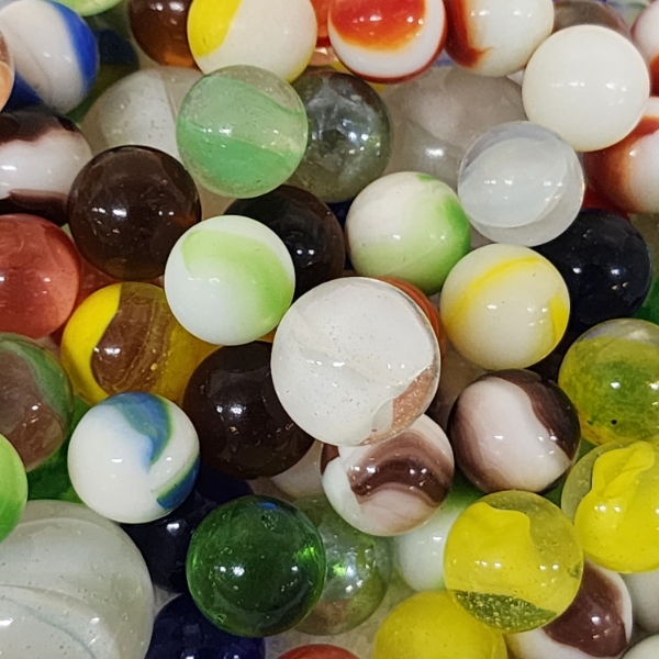 LARGE Collection of Assorted Vintage Marbles ~ Various Sizes, Colors & Styles!