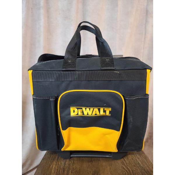 DEWALT Hard Bottom, Heavy Duty Roller Tool Bag - Measures Approximately - 21  x 19  x 10  - Like New
