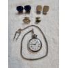 Image 1 : Pocketwatch plus 3 Sets of Cufflinks (124.5g)