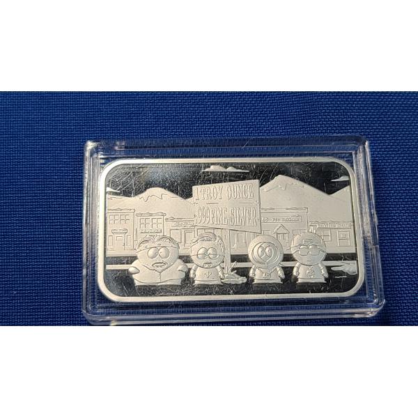 Pit Bullion 1 Troy Ounce .999 Fine Silver Bar - South Park