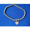 Image 3 : Gold-Plated Sterling Silver Jewlery: Necklace Heart Ruby Design & 2 Bracelets TW: 20g