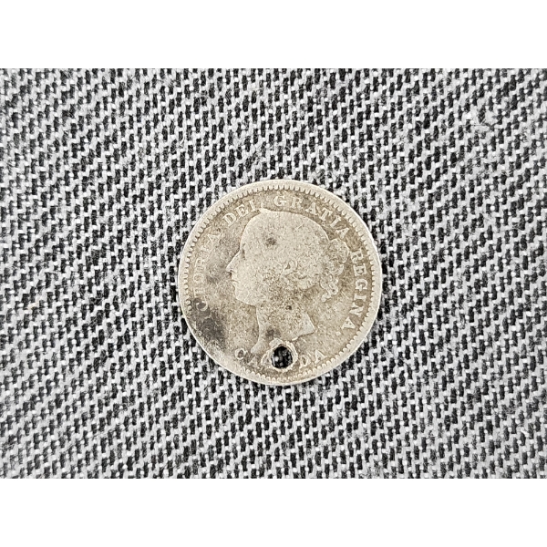 *KEY DATE* 1887 Canadian 92.5% Silver Dime - Mintage of only 350,000! 