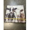 Image 3 : Farmhouse Cow Art - 2 Cows 24x24" - Metal Hangers - 2 Cows