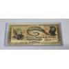 Image 1 : Two Dollar Gold Back 999999 24k Gold Note In Mint Condition In Protective Holder