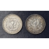 Image 4 : 2 Pc Set -  1894 O & 1892 O Morgan Silver Dollars - See Pics