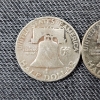 Image 6 : Two 90% Silver United States Franklin Half Dollars ~ Face Value $1.00 