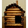 Image 1 : Bamboo Cabin Handmade by Teenager in the 1930s - 8" Tall