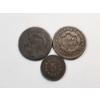 Image 5 : Three Old U.S. Coins: 1968 5 Cent Piece, 1833 Large Cent, & Unknown Year (Possibly 1836) Large Cent