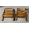 Image 4 : *Pick Up At Mantua Home-No Shipping Available* Great Condition Gorgeous Wooden Pair Of Vintage Foldi