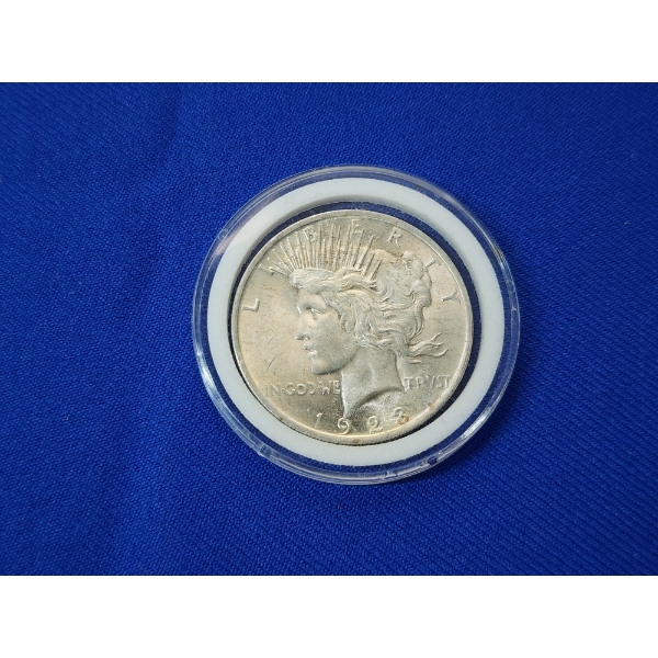 1923 Silver Peace Dollar in Coin Capsule
