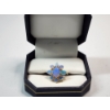 Image 1 : Gorgeous 14K Gold Flower Iridescent Opal Ring - Size 8 - Total Weight: 4.2g
